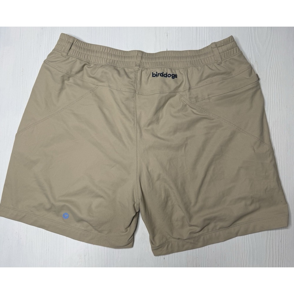 Birddogs Lined Athletic Golf Sports Classic Shorts Stretch Beige Tan 6" Men XL - Picture 2 of 6